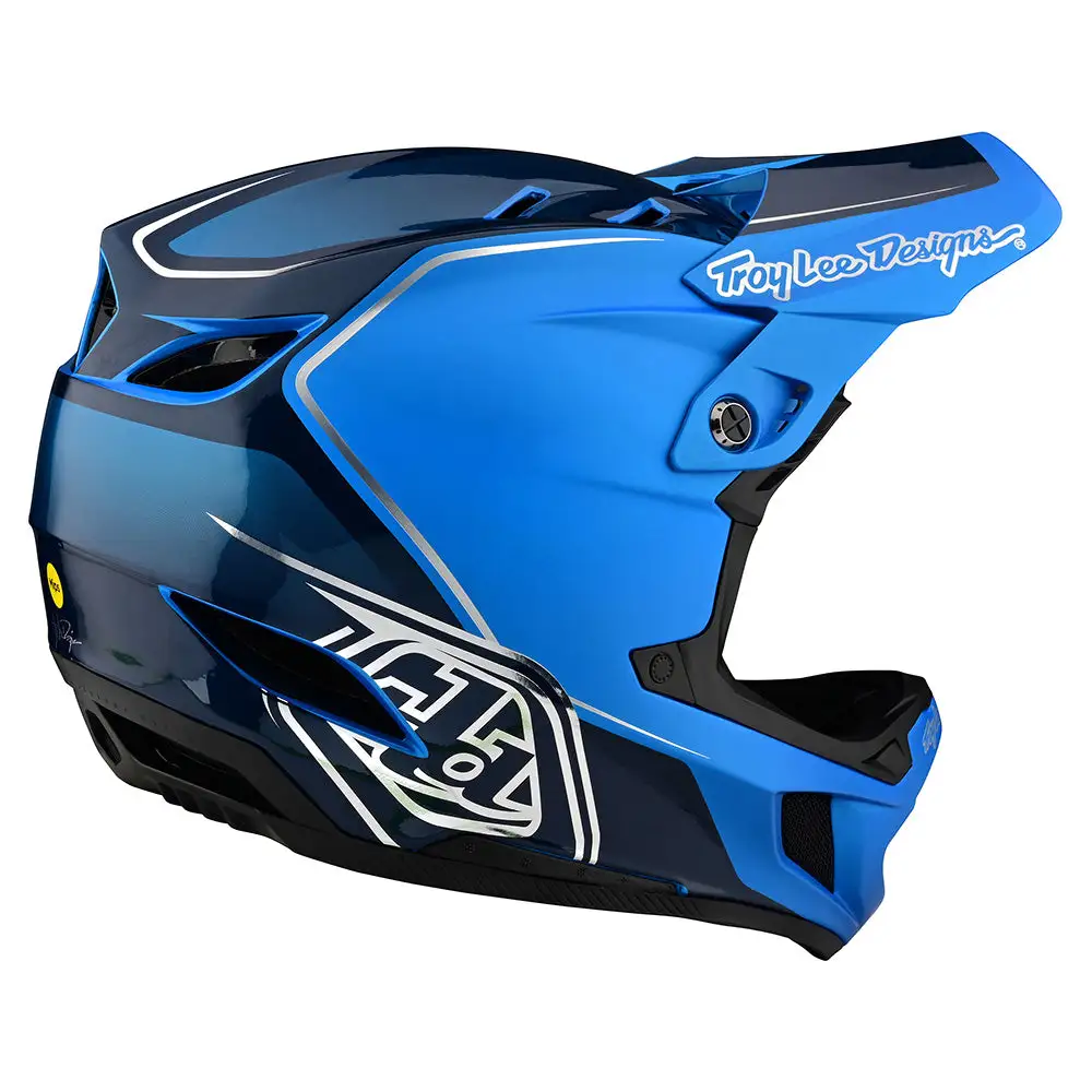 Troy Lee Designs D4 Composite Helmet W/MIPS Shadow Blue 7 Troy Lee Designs D4 Composite Helmet W/MIPS Shadow Blue - Image 5