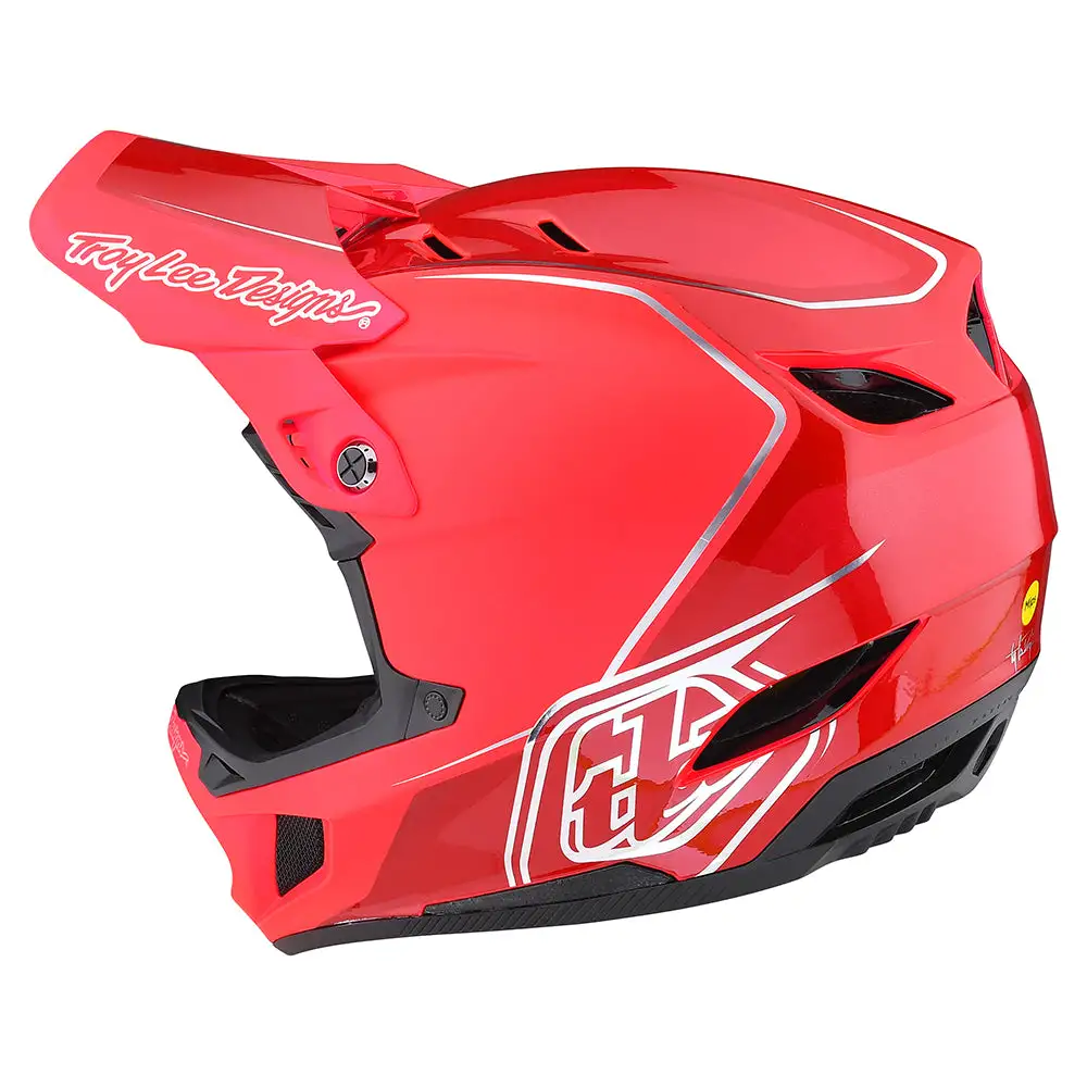 Troy Lee Designs D4 Composite Helmet W/MIPS Shadow Glo Red 4 Troy Lee Designs D4 Composite Helmet W/MIPS Shadow Glo Red - Image 2