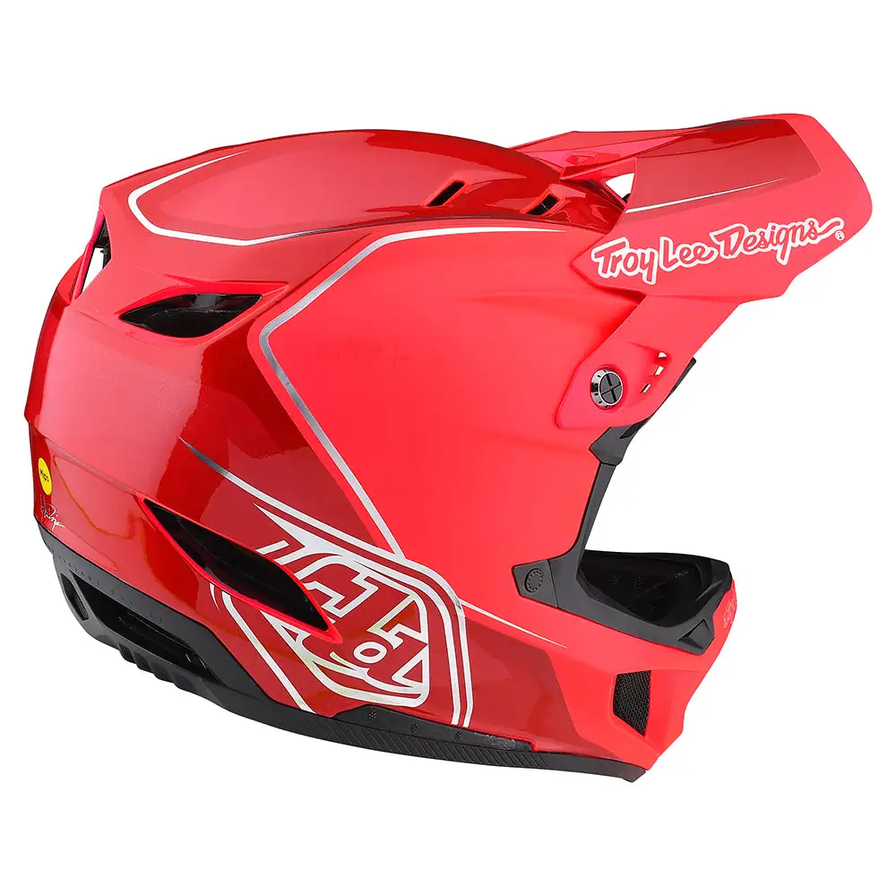 Troy Lee Designs D4 Composite Helmet W/MIPS Shadow Glo Red 7 Troy Lee Designs D4 Composite Helmet W/MIPS Shadow Glo Red - Image 5