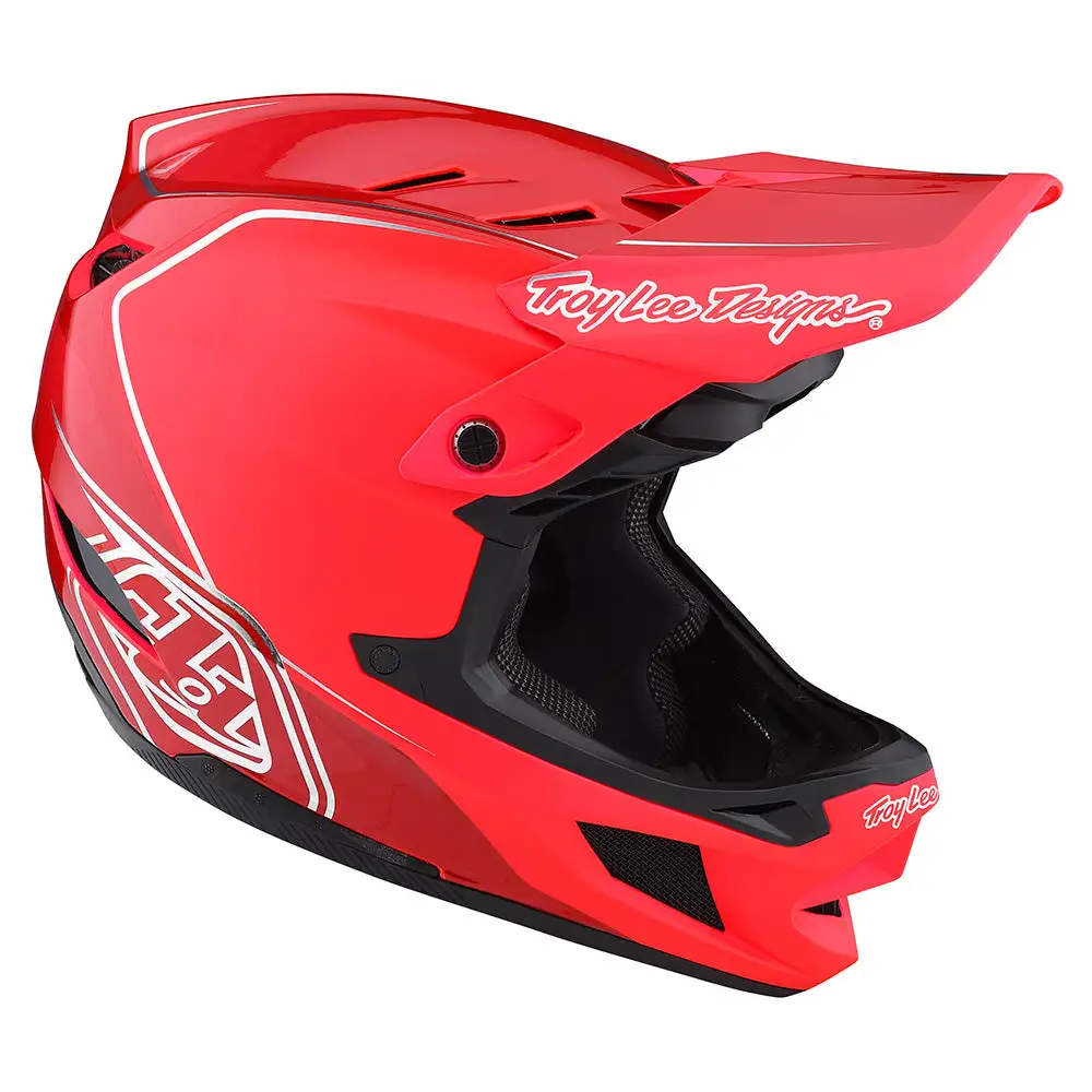 Troy Lee Designs D4 Composite Helmet W/MIPS Shadow Glo Red 9 Troy Lee Designs D4 Composite Helmet W/MIPS Shadow Glo Red - Image 7