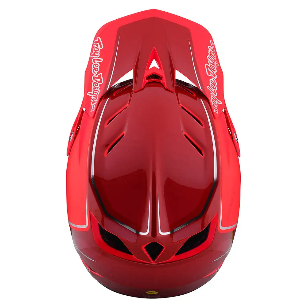 Troy Lee Designs D4 Composite Helmet W/MIPS Shadow Glo Red 11 Troy Lee Designs D4 Composite Helmet W/MIPS Shadow Glo Red - Image 9