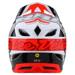 Troy Lee Designs D4 Composite Helmet W/MIPS Team SRAM White / Glo Red -Bike Sales TLD B22S D4CM SRAM WHTGLORED 03