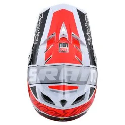 Troy Lee Designs D4 Composite Helmet W/MIPS Team SRAM White / Glo Red -Bike Sales TLD B22S D4CM SRAM WHTGLORED 08