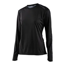 Troy Lee Designs Womens Lilium LS Jersey Solid Black