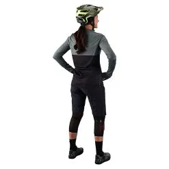 Troy Lee Designs Womens Lilium LS Jersey Block Green / Black -Bike Sales TLD B22S LS LILIUM BLOCK GRNBLK 03
