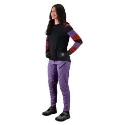 Troy Lee Designs Womens Lilium LS Jersey Rugby Black -Bike Sales TLD B22S LS LILIUM RUGBY BLKPUR 02