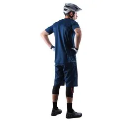 Troy Lee Designs Skyline Air Short W/Liner Solid Dark Slate Blue -Bike Sales TLD B22S SKYLINEAIR H2T CHANNEL DKSLTBLU 03