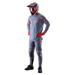 Troy Lee Designs Sprint Ultra Jersey Lines Gray / Rocket Pink -Bike Sales TLD B22S SPRINTULTRA H2T LINES GRYPNK 02
