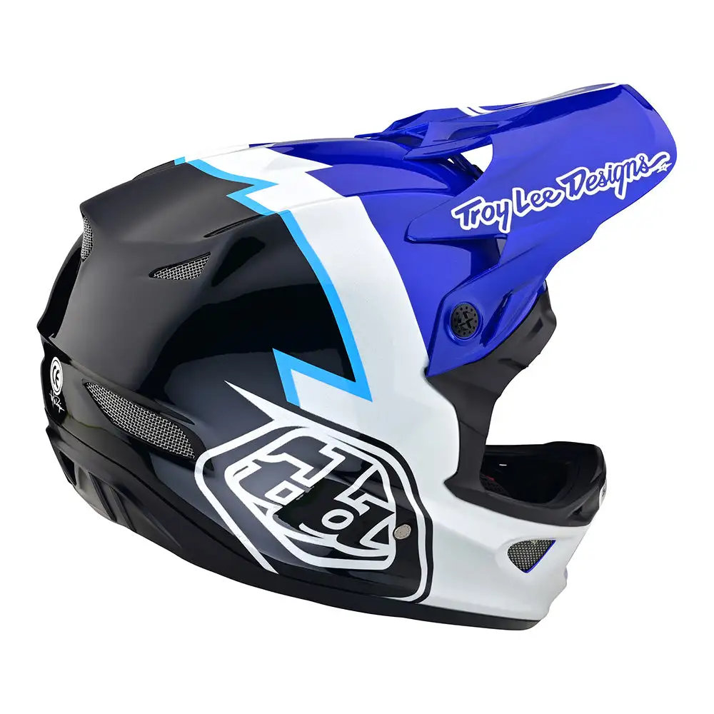 Troy Lee Designs D3 Fiberlite Helmet Volt Blue 6 Troy Lee Designs D3 Fiberlite Helmet Volt Blue - Image 4