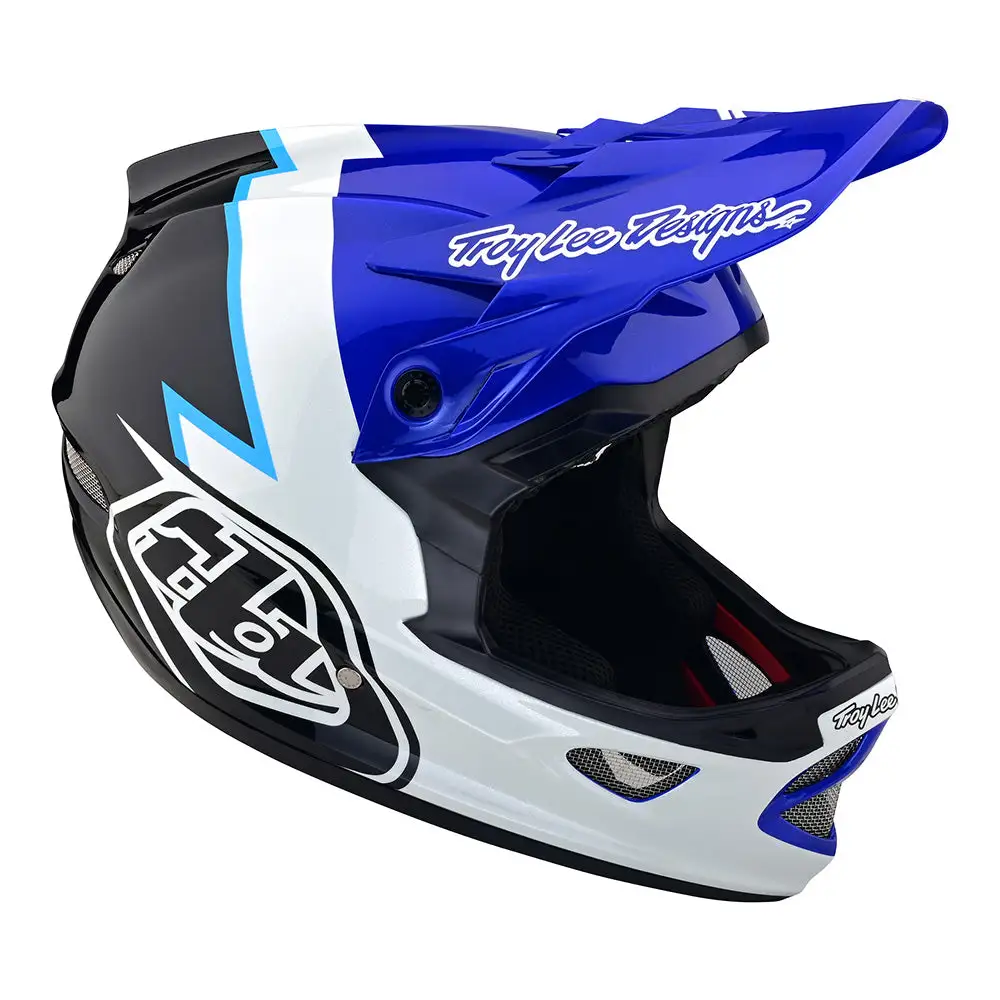 Troy Lee Designs D3 Fiberlite Helmet Volt Blue 8 Troy Lee Designs D3 Fiberlite Helmet Volt Blue - Image 6