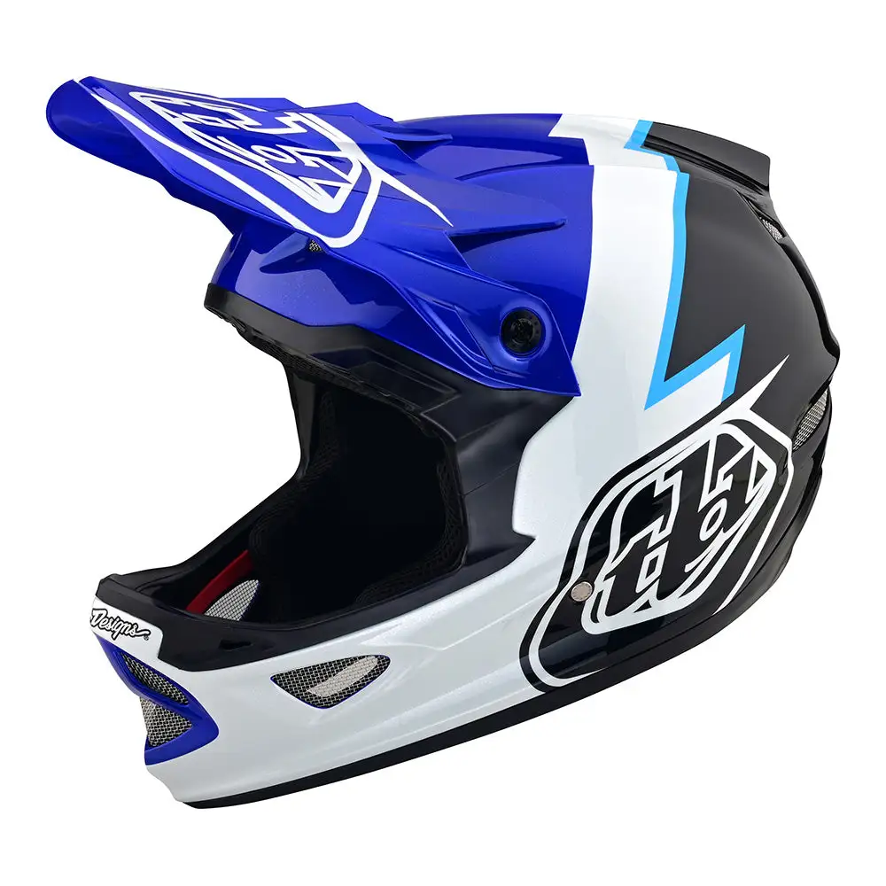 Troy Lee Designs D3 Fiberlite Helmet Volt Blue 9 Troy Lee Designs D3 Fiberlite Helmet Volt Blue - Image 7