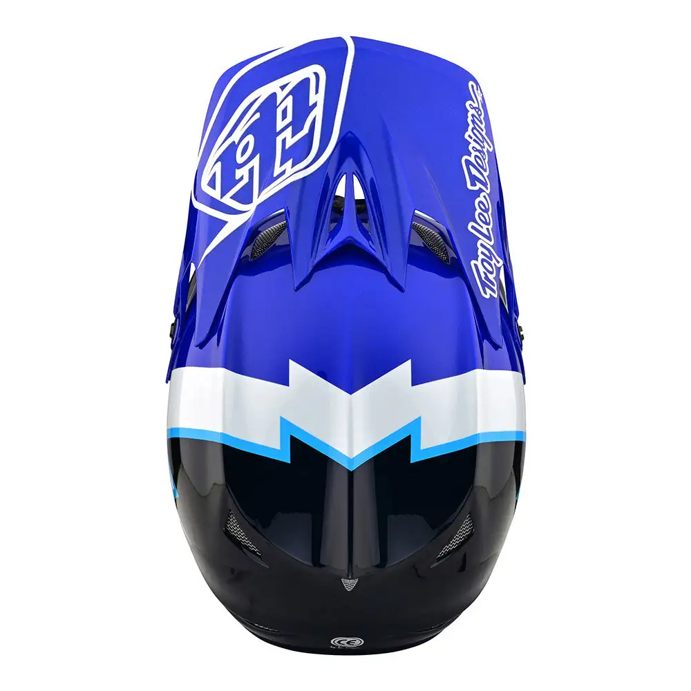 Troy Lee Designs D3 Fiberlite Helmet Volt Blue 10 Troy Lee Designs D3 Fiberlite Helmet Volt Blue - Image 8