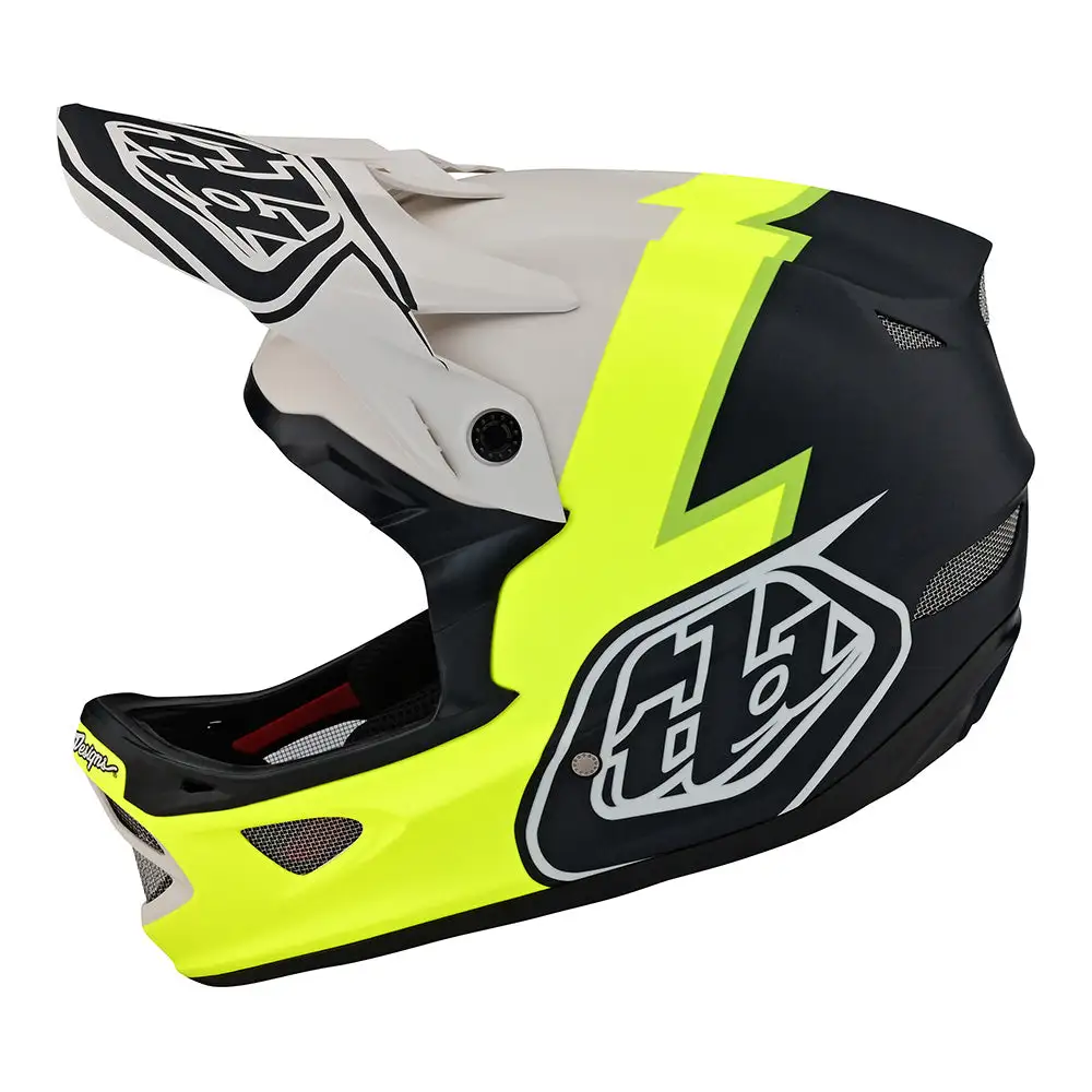 Troy Lee Designs D3 Fiberlite Helmet Volt Flo Yellow 3 Troy Lee Designs D3 Fiberlite Helmet Volt Flo Yellow