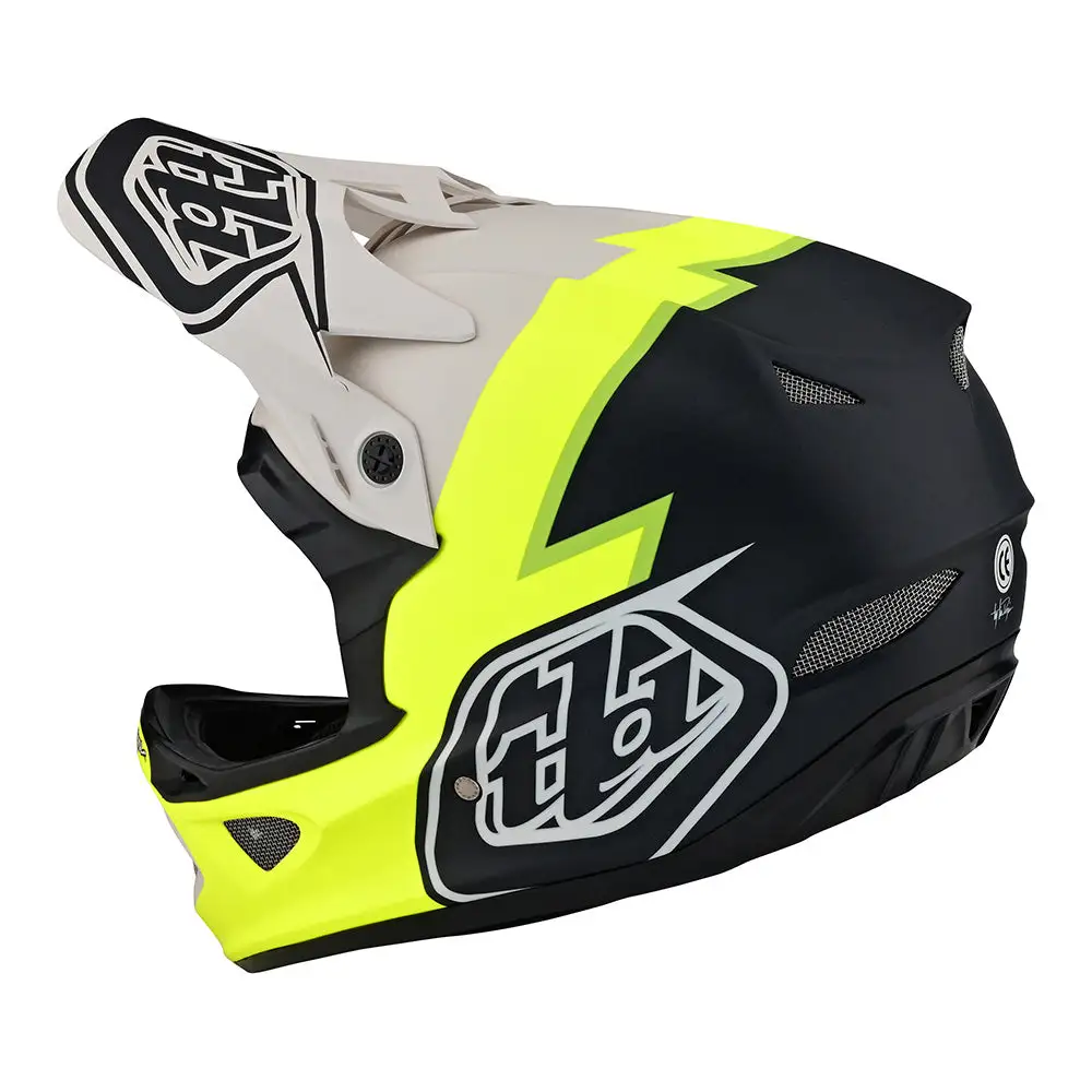 Troy Lee Designs D3 Fiberlite Helmet Volt Flo Yellow 4 Troy Lee Designs D3 Fiberlite Helmet Volt Flo Yellow - Image 2