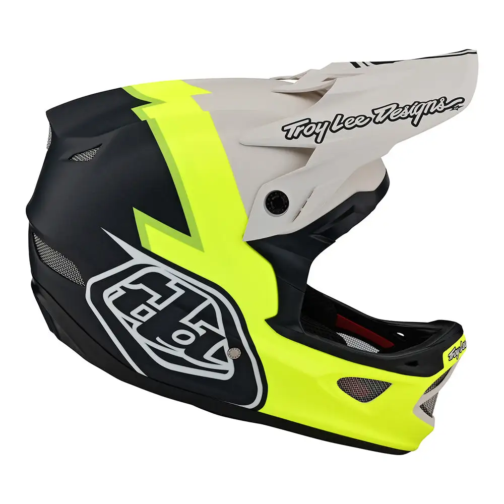 Troy Lee Designs D3 Fiberlite Helmet Volt Flo Yellow 7 Troy Lee Designs D3 Fiberlite Helmet Volt Flo Yellow - Image 5