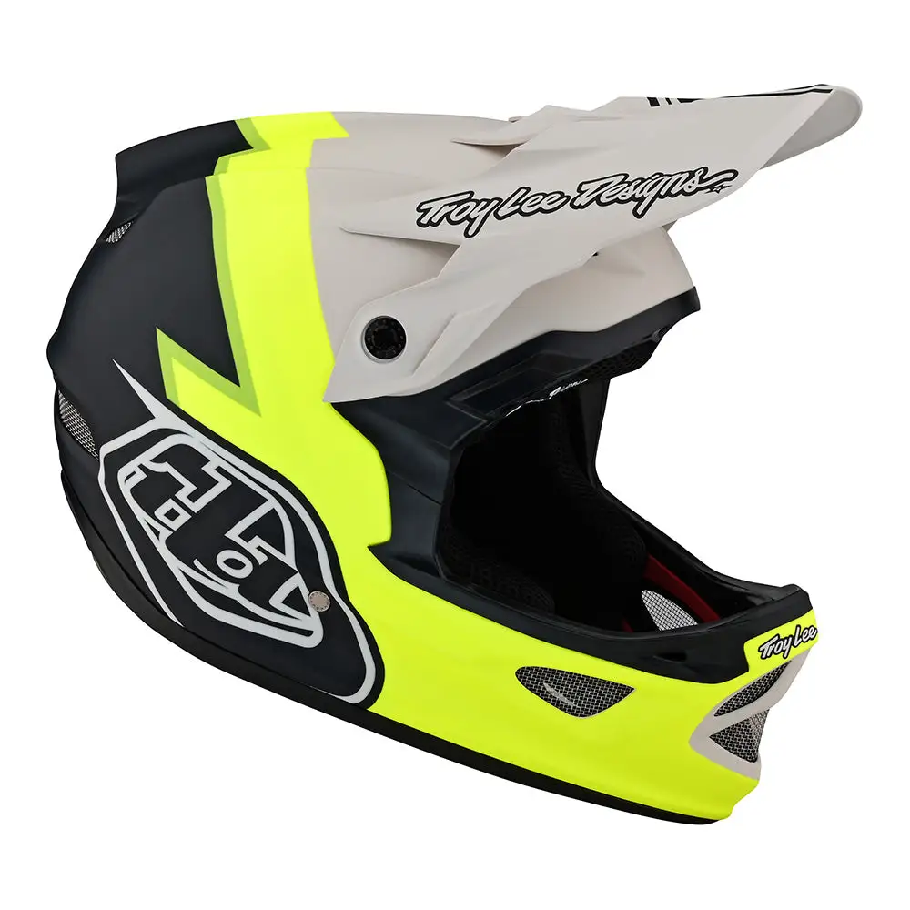 Troy Lee Designs D3 Fiberlite Helmet Volt Flo Yellow 8 Troy Lee Designs D3 Fiberlite Helmet Volt Flo Yellow - Image 6