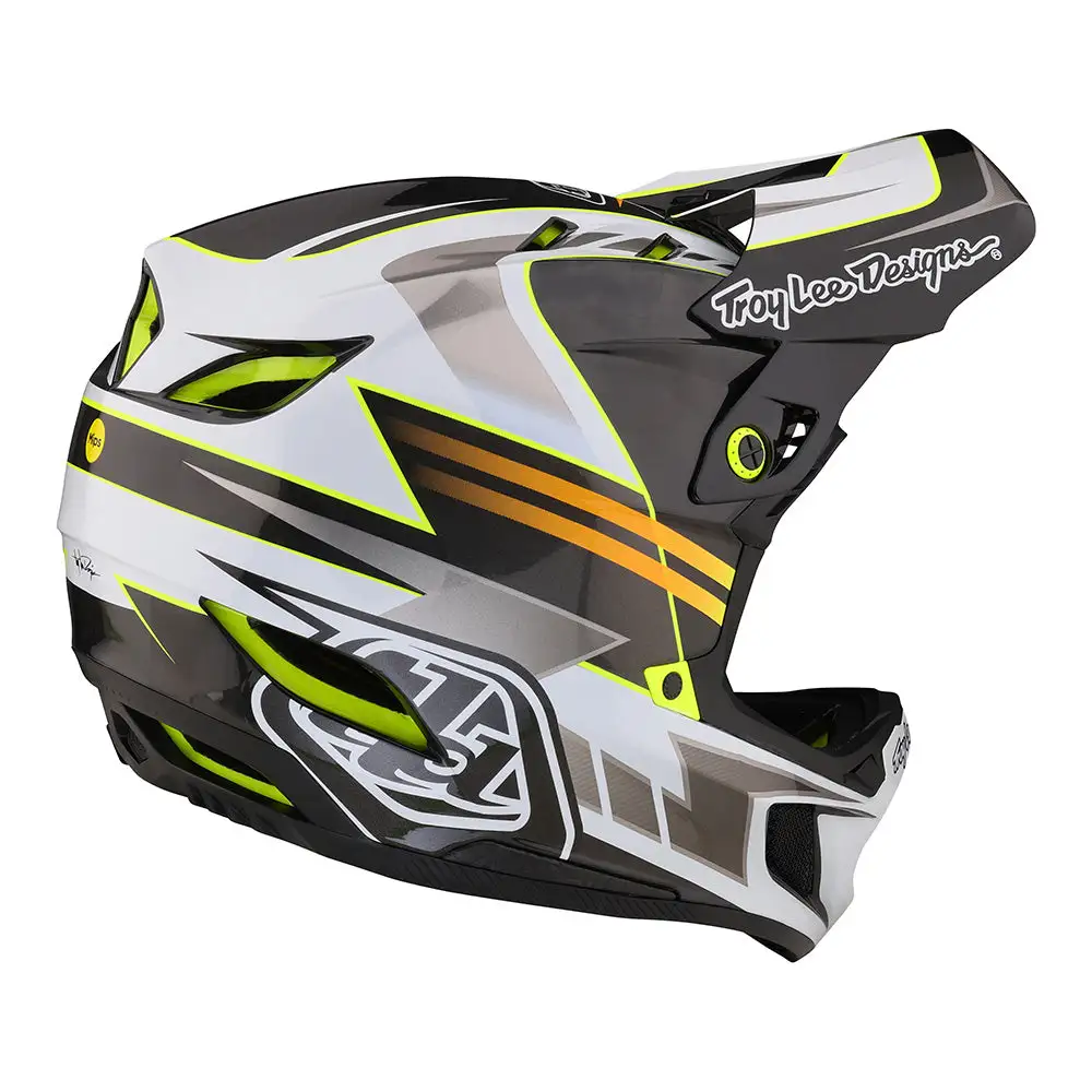 Troy Lee Designs D4 Carbon Helmet W/MIPS Saber Gray 6 Troy Lee Designs D4 Carbon Helmet W/MIPS Saber Gray - Image 4
