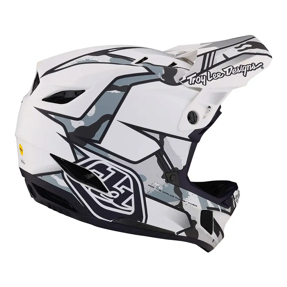 Troy Lee Designs D4 Composite Helmet W/MIPS Matrix Camo White 6 Troy Lee Designs D4 Composite Helmet W/MIPS Matrix Camo White - Image 4