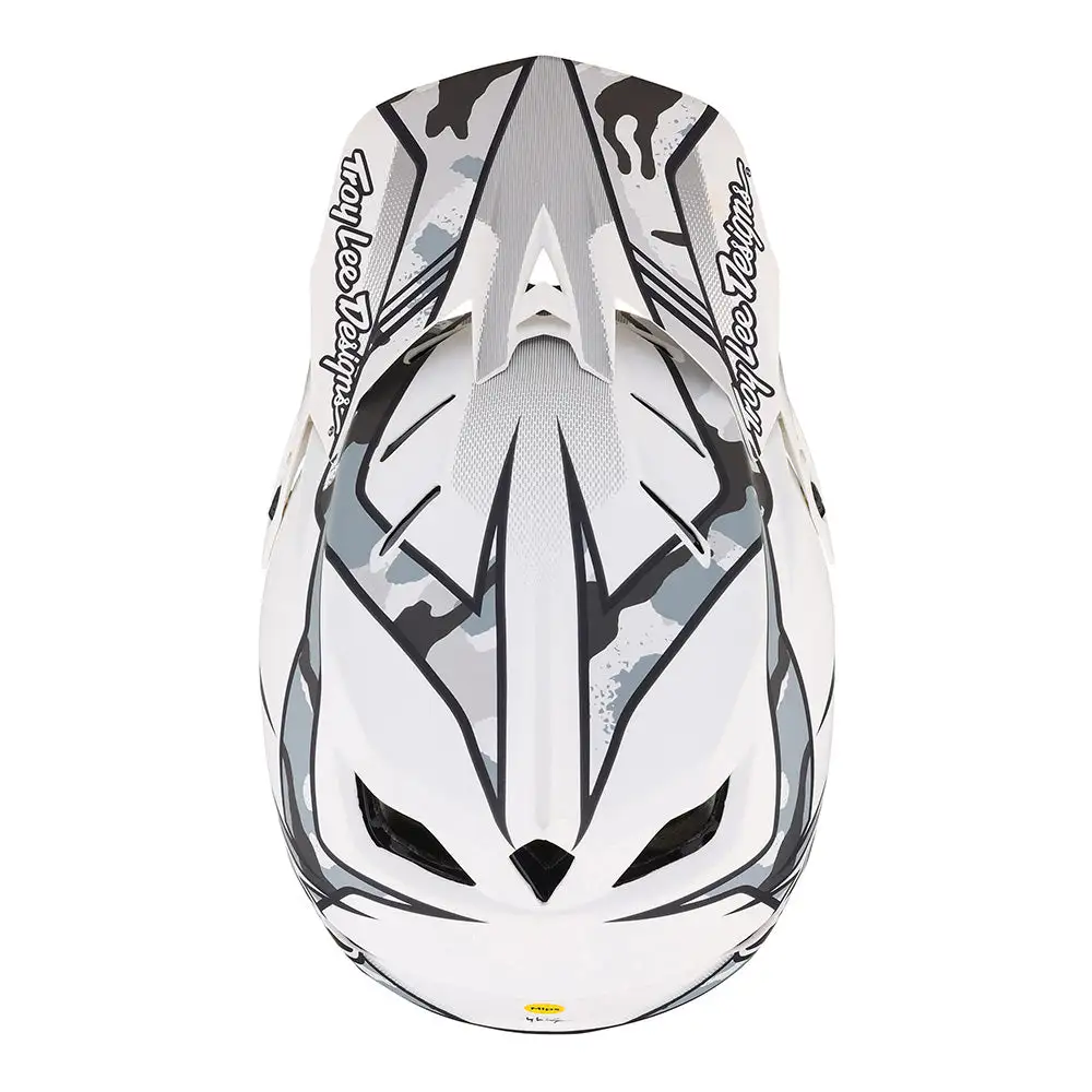 Troy Lee Designs D4 Composite Helmet W/MIPS Matrix Camo White 10 Troy Lee Designs D4 Composite Helmet W/MIPS Matrix Camo White - Image 8