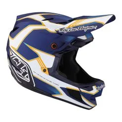 Troy Lee Designs D4 Composite Helmet W/MIPS Matrix Blue -Bike Sales TLD B23D1 D4CM MATRIX BLU 06
