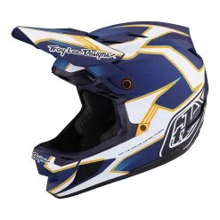Troy Lee Designs D4 Composite Helmet W/MIPS Matrix Blue -Bike Sales TLD B23D1 D4CM MATRIX BLU 07