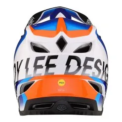 Troy Lee Designs D4 Composite Helmet W/MIPS Qualifier White / Blue -Bike Sales TLD B23D1 D4CM QUALIFIER WHTBLU 03
