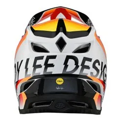Troy Lee Designs D4 Composite Helmet W/MIPS Qualifier White / Orange -Bike Sales TLD B23D1 D4CM QUALIFIER WHTORG 03