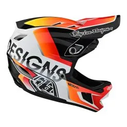 Troy Lee Designs D4 Composite Helmet W/MIPS Qualifier White / Orange -Bike Sales TLD B23D1 D4CM QUALIFIER WHTORG 05