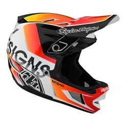Troy Lee Designs D4 Composite Helmet W/MIPS Qualifier White / Orange -Bike Sales TLD B23D1 D4CM QUALIFIER WHTORG 06