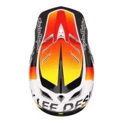 Troy Lee Designs D4 Composite Helmet W/MIPS Qualifier White / Orange -Bike Sales TLD B23D1 D4CM QUALIFIER WHTORG 08