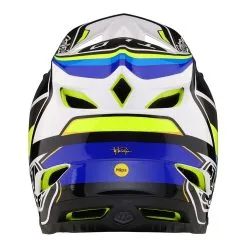 Troy Lee Designs D4 Composite Helmet W/MIPS Reverb White / Blue -Bike Sales TLD B23D1 D4CM REVERB WHTBLU 03