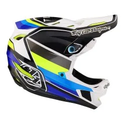 Troy Lee Designs D4 Composite Helmet W/MIPS Reverb White / Blue -Bike Sales TLD B23D1 D4CM REVERB WHTBLU 05
