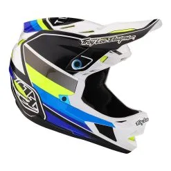 Troy Lee Designs D4 Composite Helmet W/MIPS Reverb White / Blue -Bike Sales TLD B23D1 D4CM REVERB WHTBLU 06