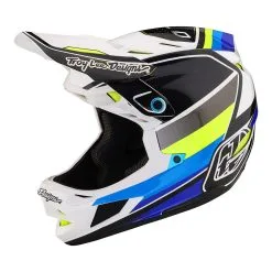Troy Lee Designs D4 Composite Helmet W/MIPS Reverb White / Blue -Bike Sales TLD B23D1 D4CM REVERB WHTBLU 07