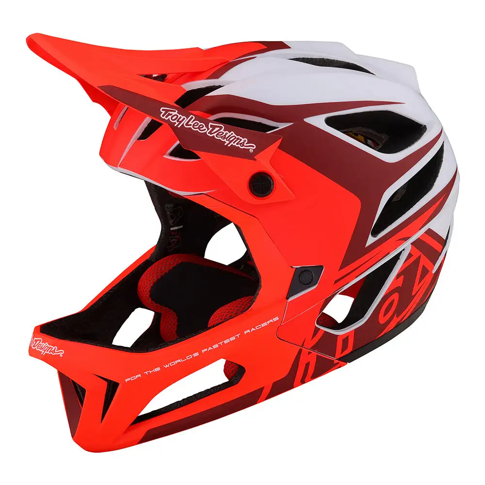 Troy Lee Designs Stage Helmet W/MIPS Valance Red - Image 7