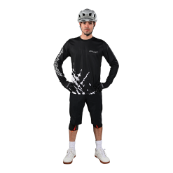 Troy Lee Designs Flowline LS Jersey Big Spin Black -Bike Sales TLD B23 H2T FLOWLINE 195