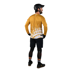 Troy Lee Designs Flowline LS Jersey Big Spin Gold Flake -Bike Sales TLD B23 H2T FLOWLINE 233