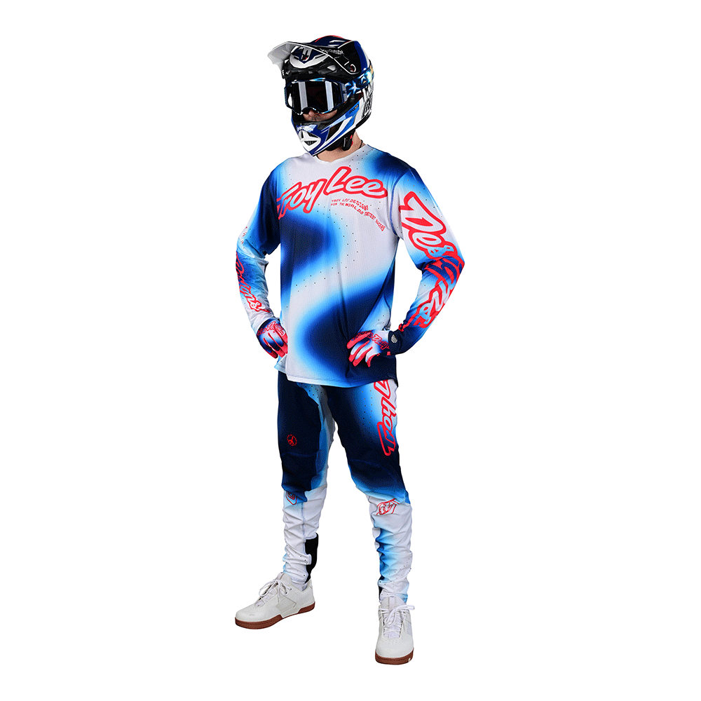 Troy Lee Designs Sprint Ultra Jersey Lucid White / Blue 4 Troy Lee Designs Sprint Ultra Jersey Lucid White / Blue - Image 2