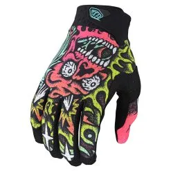 Troy Lee Designs Air Glove Skull Demon Orange / Green