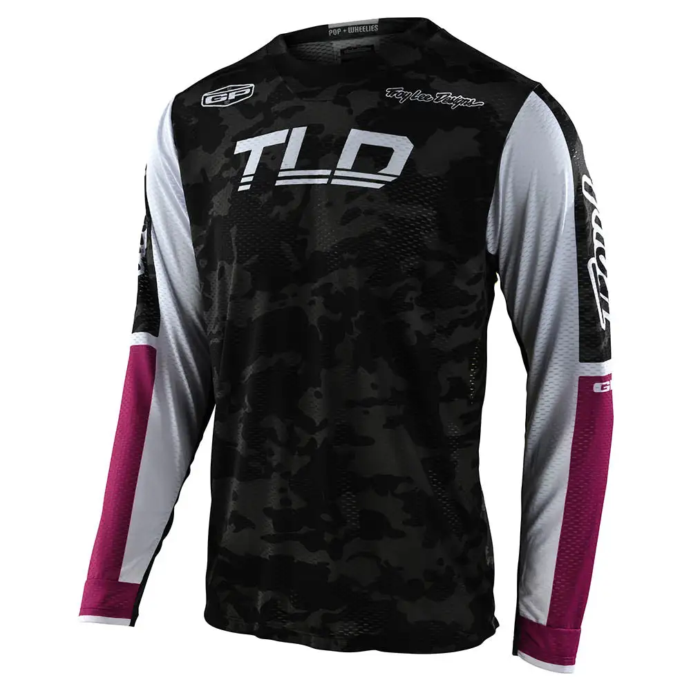 Troy Lee Designs GP Air Jersey Veloce Camo Black / Glo Green 3 Troy Lee Designs GP Air Jersey Veloce Camo Black / Glo Green