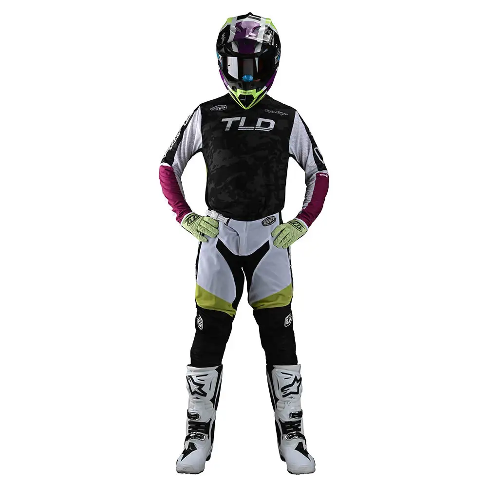Troy Lee Designs GP Air Jersey Veloce Camo Black / Glo Green 4 Troy Lee Designs GP Air Jersey Veloce Camo Black / Glo Green - Image 2