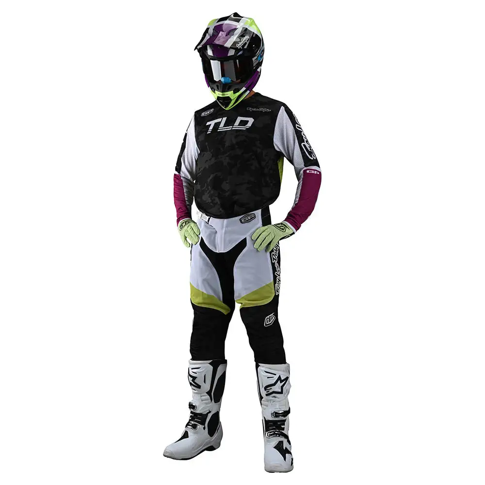 Troy Lee Designs GP Air Jersey Veloce Camo Black / Glo Green 6 Troy Lee Designs GP Air Jersey Veloce Camo Black / Glo Green - Image 4
