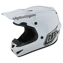Troy Lee Designs SE4 Polyacrylite Helmet W/MIPS Mono White