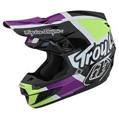 Troy Lee Designs SE5 Composite Helmet W/MIPS Quattro White / Glo Green