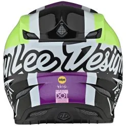 Troy Lee Designs SE5 Composite Helmet W/MIPS Quattro White / Glo Green -Bike Sales TLD M21F SE5CM QUATRO WHTGRN 04