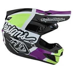 Troy Lee Designs SE5 Composite Helmet W/MIPS Quattro White / Glo Green -Bike Sales TLD M21F SE5CM QUATRO WHTGRN 06