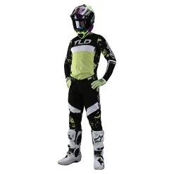 Troy Lee Designs SE Pro Jersey Dyeno Glo Green -Bike Sales TLD M21F SEPRO JERSEY DYENO GLOGRN H2T 02