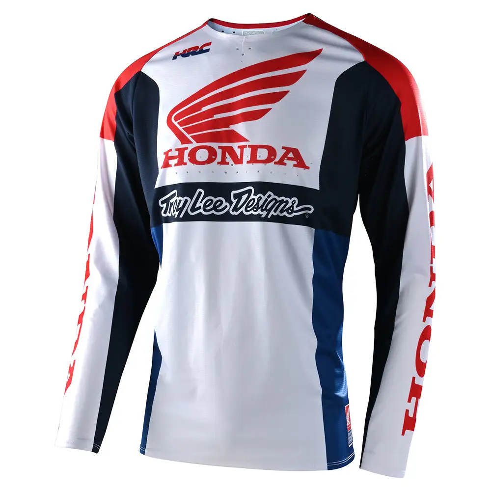 Troy Lee Designs SE Pro Jersey Quattro Honda White / Blue 3 Troy Lee Designs SE Pro Jersey Quattro Honda White / Blue