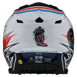 Troy Lee Designs SE4 Polyacrylite Helmet W/MIPS Skooly Blue / Orange -Bike Sales TLD M22F SE4PA SKOOLY BLUORG 03