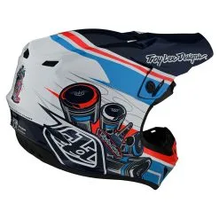 Troy Lee Designs SE4 Polyacrylite Helmet W/MIPS Skooly Blue / Orange -Bike Sales TLD M22F SE4PA SKOOLY BLUORG 04